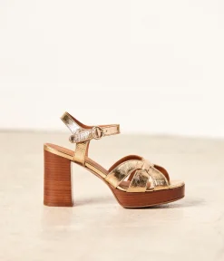 Femme Mellow Yellow Sandales-Sandales dorées Laure