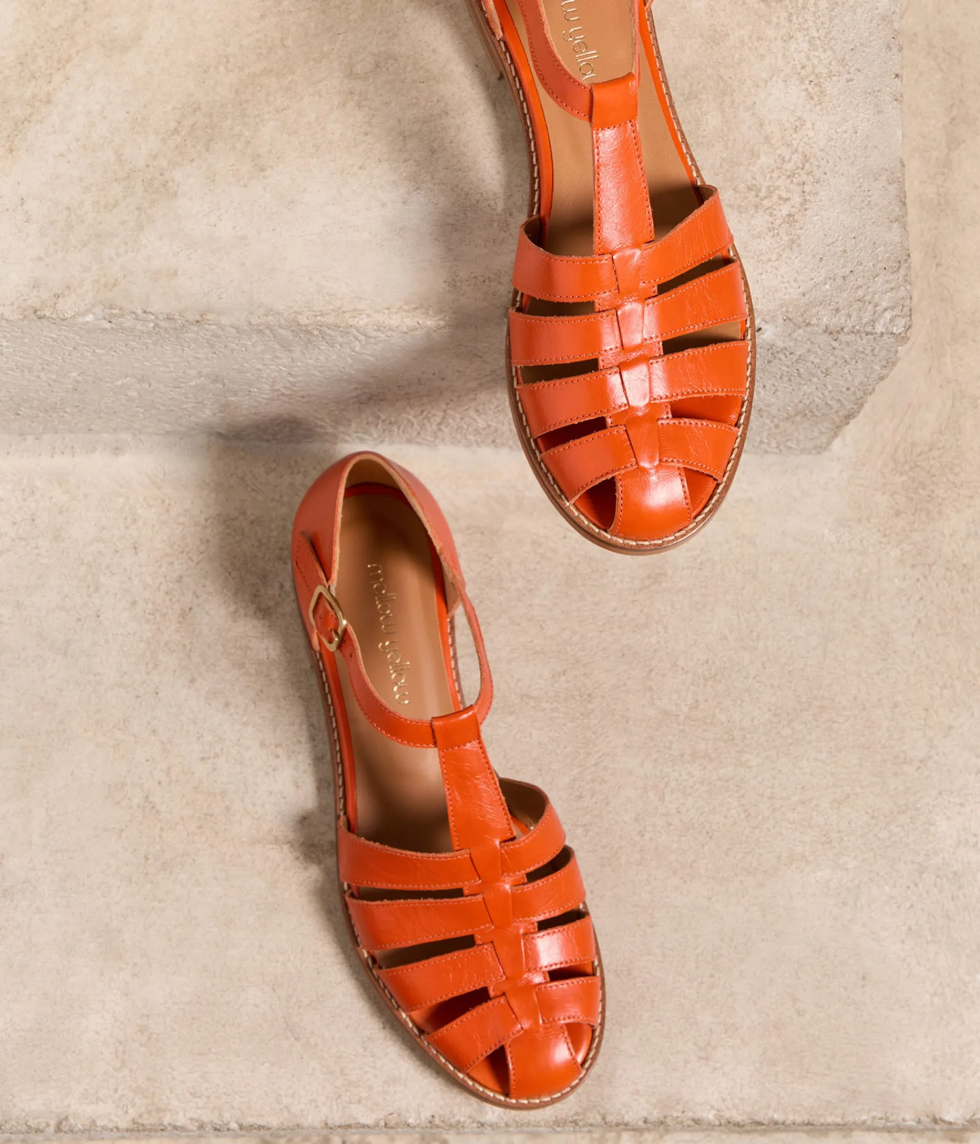 Femme Mellow Yellow Sandales-Sandales plates Valentine