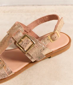 Femme Mellow Yellow Sandales-Sandales plates platine Nikki