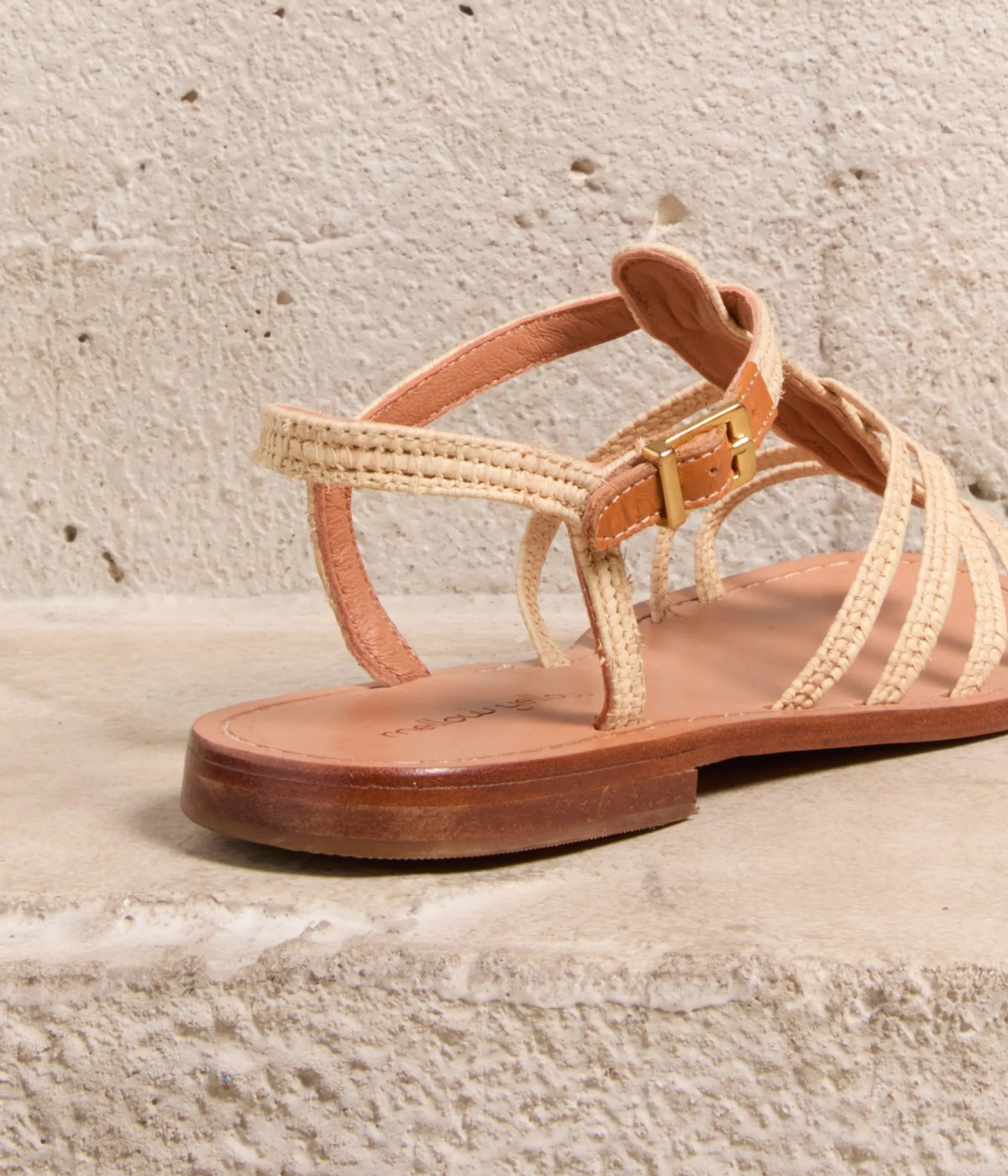 Femme Mellow Yellow Sandales, Mules-Sandales plates tressées Raffy