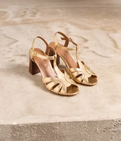 Femme Mellow Yellow Sandales-Sandales talon dorées Joe