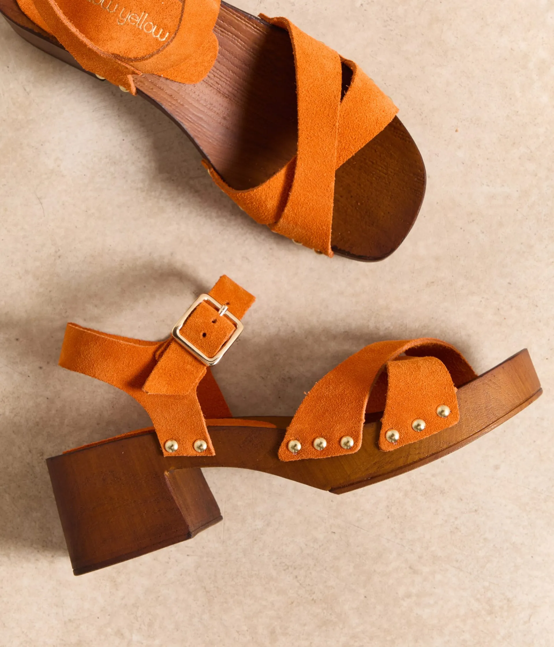 Femme Mellow Yellow Sandales-Sandales velours Naïs