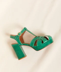 Femme Mellow Yellow Sandales-Sandales vertes Lauriane