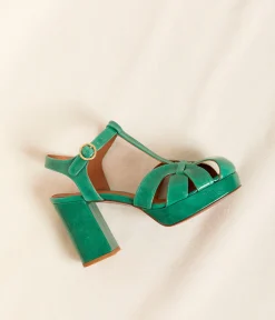 Femme Mellow Yellow Sandales-Sandales vertes Lauriane