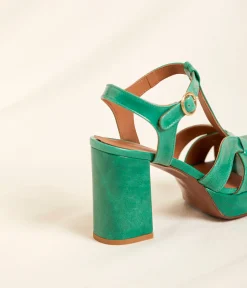 Femme Mellow Yellow Sandales-Sandales vertes Lauriane