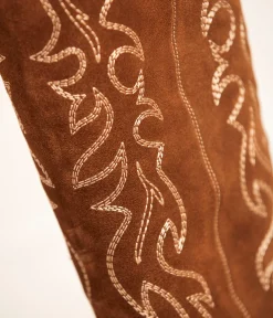 Femme Mellow Yellow Bottes-Santiags velours tabac Tokyo