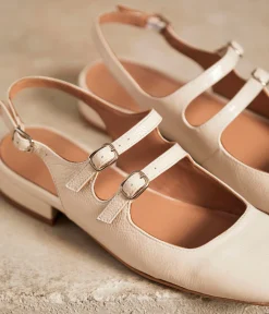 Femme Mellow Yellow Ballerines, Slingbacks-Slingbacks vernies Daisy