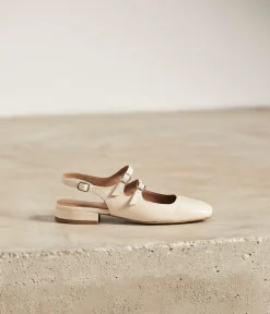 Femme Mellow Yellow Ballerines, Slingbacks-Slingbacks vernies Daisy